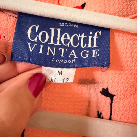 Collectif Flamingo Blouse UK size 12 or M, US Size 8 - Picture 3 of 7